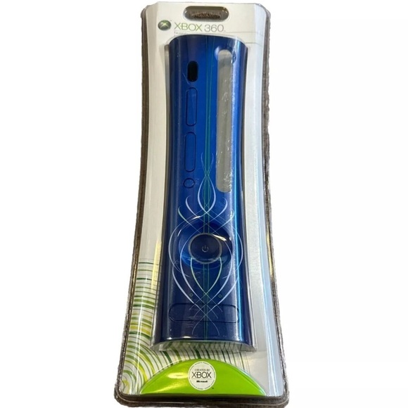 Brand New Official Microsoft XBOX 360 Faceplate Blue Hot Rod Factory Sealed - Picture 1 of 3